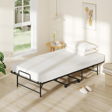 Goflame Twin Folding Bed Frame with Mattress
