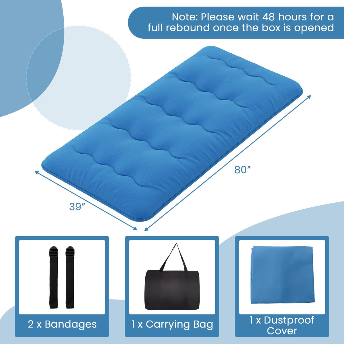 Goflame Japanese Floor Mattress, 4 Inch Futon Mattress with Washable Cover & Storage Bag