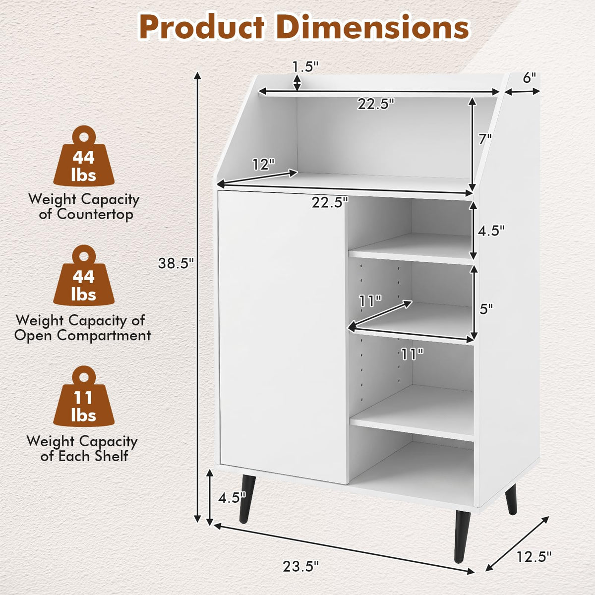 Goflame Shoe Storage Cabinet w/Single-Door
