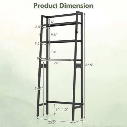 Goflame Over The Toilet Storage Shelf - 3-Tier Freestanding Above Toilet Rack