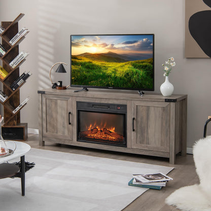 GOFLAME Fireplace TV Stand for TVs Up to 70 Inches with Electric Fireplace and Remote Control