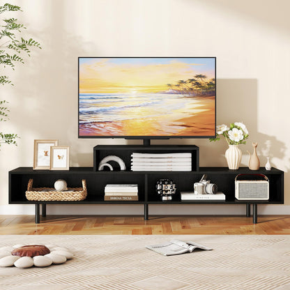 Goflame 3 Cubby TV Stand for 55/65/70 Inch TV | 63" Modern Entertainment Center