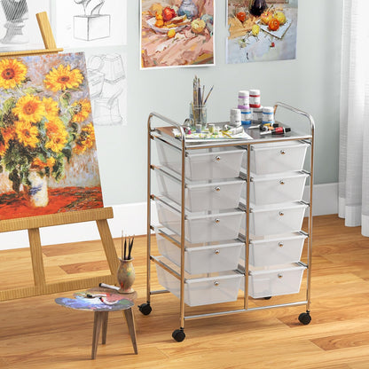 Goflame 10 Drawers Rolling Cart, Classroom Organizers