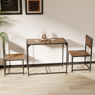 Goflame 3-Piece Dining Table Set for 2 Small Industrial Kitchen Table with 2 Chairs
