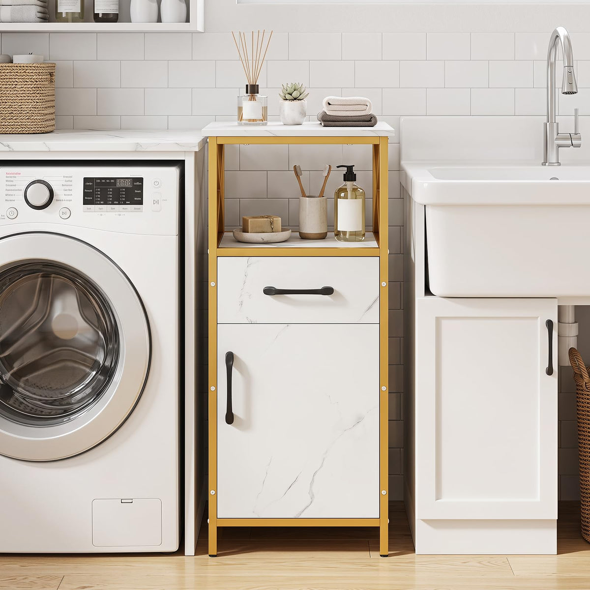 Goflame Bathroom Storage Cabinet with Drawer