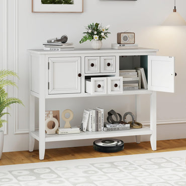 Goflame Sideboard Buffet Cabinet with Storage, 42’’ Wood Credenza