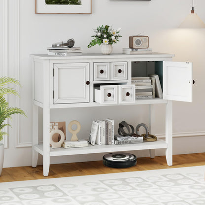 Goflame Sideboard Buffet Cabinet with Storage, 42’’ Wood Credenza