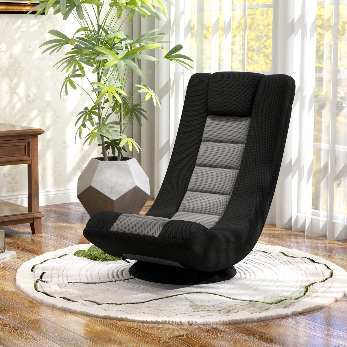 Goflame Floor Chair with Back Support, 4-Position Adjustable Back, Lazy Sofa Chair, Meditation Chair