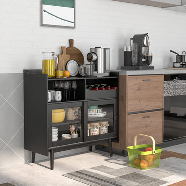Goflame Buffet Sideboard, Modern Coffee Bar Storage Cabinet