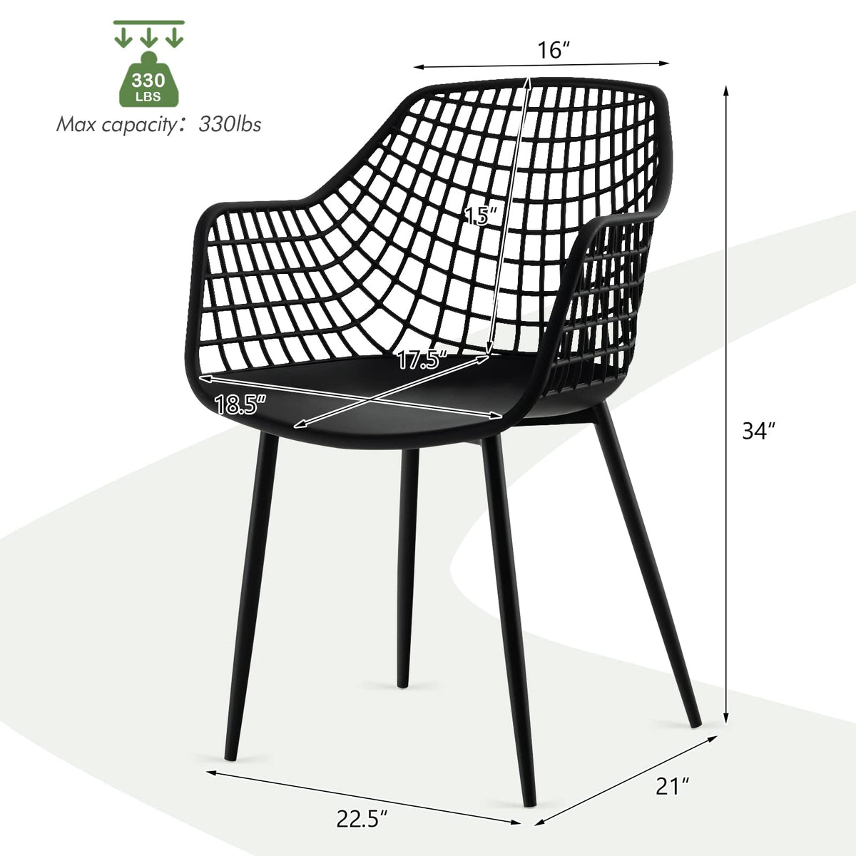 Goflame Modern Dining Chairs Set