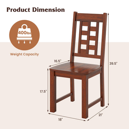 Goflame Kitchen Chair with Solid Rubber Wood Frame