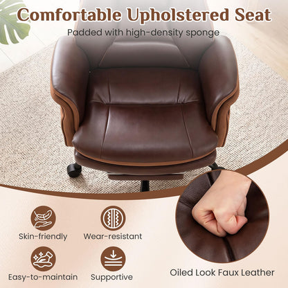 Goflame Big & Tall Office Chair with Adjustable Armrest