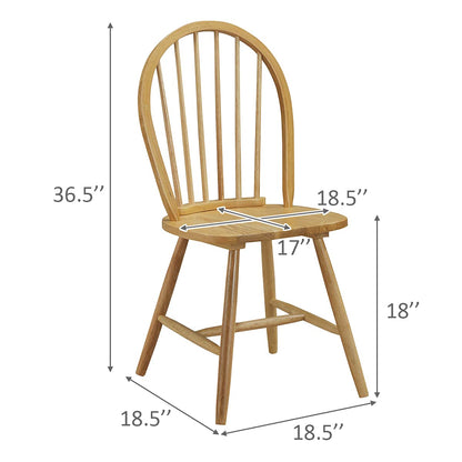 Goflame Wood Dining Chairs, French Country Armless Spindle Back Dining Chairs