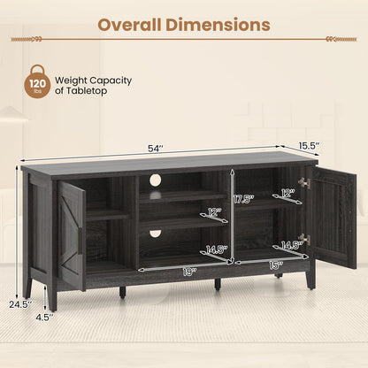 Goflame Farmhouse TV Stand for TVs up to 65"