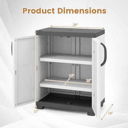 Goflame Storage Cabinet with 2 Doors and Adjustable Shelves
