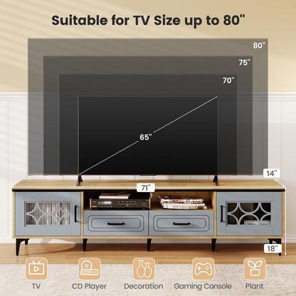 Goflame Wood TV Stand for TVs up to 80"