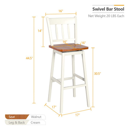 30.5 Inch Rubber Wood Bar Chairs - Goflame