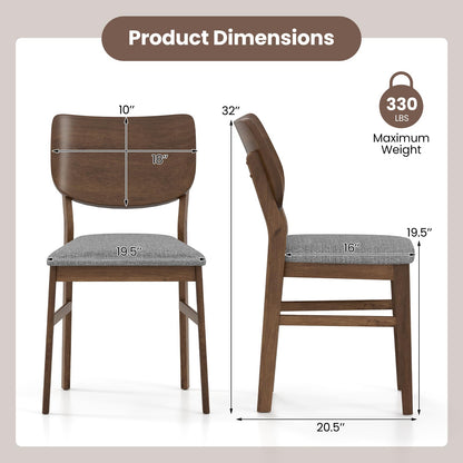 Goflame Wooden Dining Chairs Set