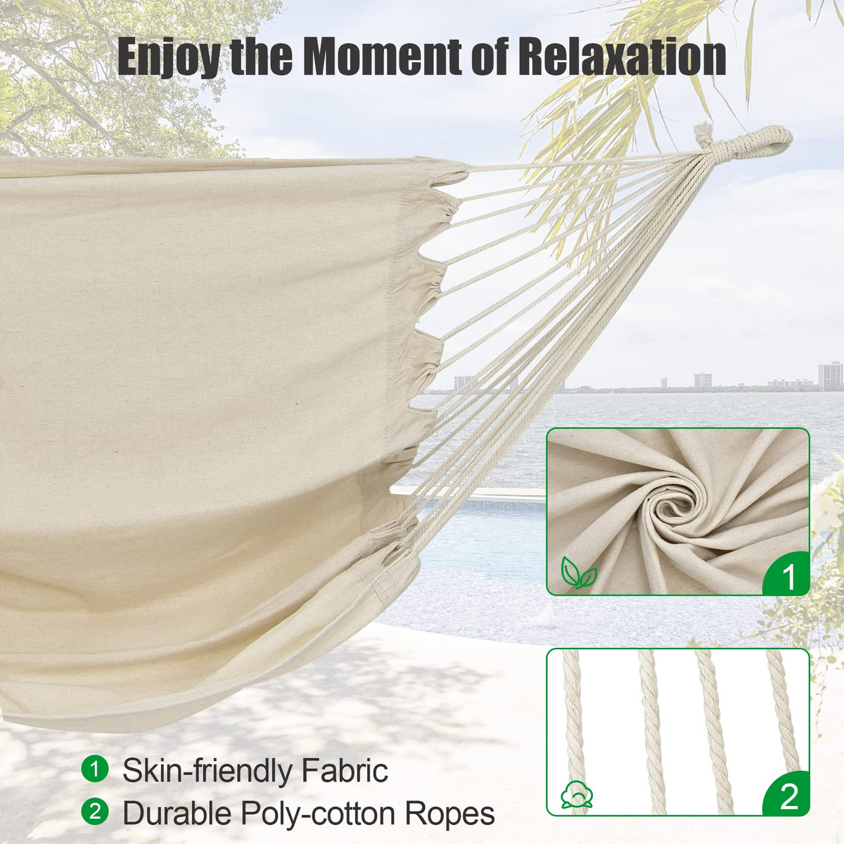 Heavy-Duty Powder-Coated Steel Stand with Hanging Swing Chair