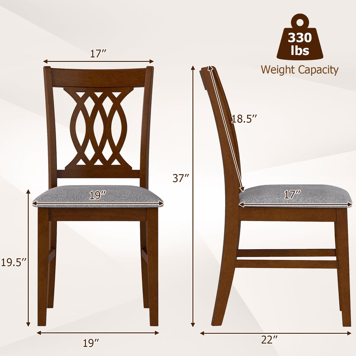Goflame Upholstered Dining Chairs Set of 2/4 for Kitchen