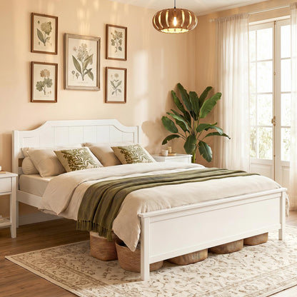 Goflame Queen/Twin/King/Full Size Wooden Bed Frame with Headboard