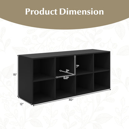 Goflame Shoe Bench 8 Cubes, 40" Entryway Bench with Storage