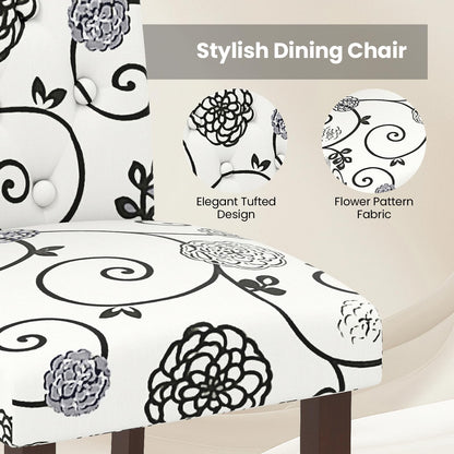 Goflame Tufted Dining Chairs Set of 2/4 Upholstered Kitchen Chairs w/Padded Seat & High Backrest