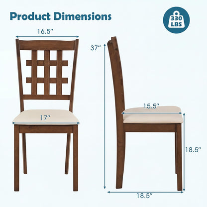 GOFLAME Wooden Dining Chairs Set of 2/4 for Dining Room