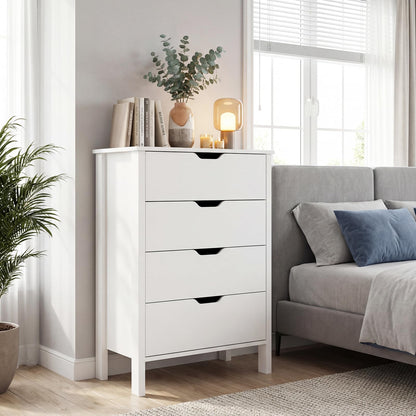 Goflame 4 Drawer Storage Cabinet with Handles & Anti-Tipping Kits