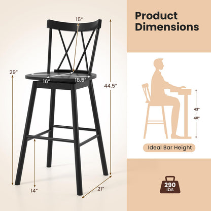 Goflame Windsor Bar Stools Set of 2/4(29"/24")