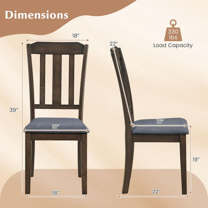 Goflame Rubber Wood Dining Room Chairs with Comfortable Backrest & Padded Seat