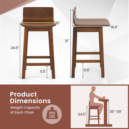 Goflame 24.5" Swivel Bar Stools Set of 2/4