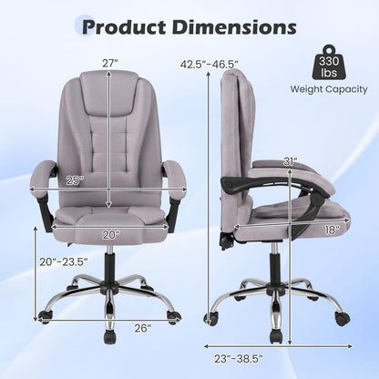 Goflame Office Executive Chair | Ergonomic Big High Back Computer Chair with Linkage Armrests