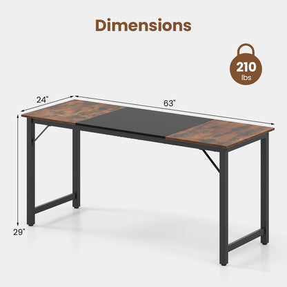 Goflame 1/2/4/6 PCS 63" x 24" Rectangular Large Meeting Room Desk
