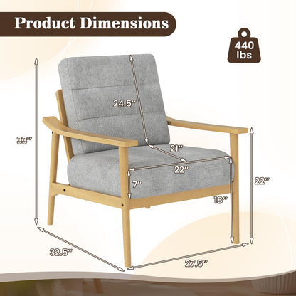 Goflame Mid Century Modern Accent Chair
