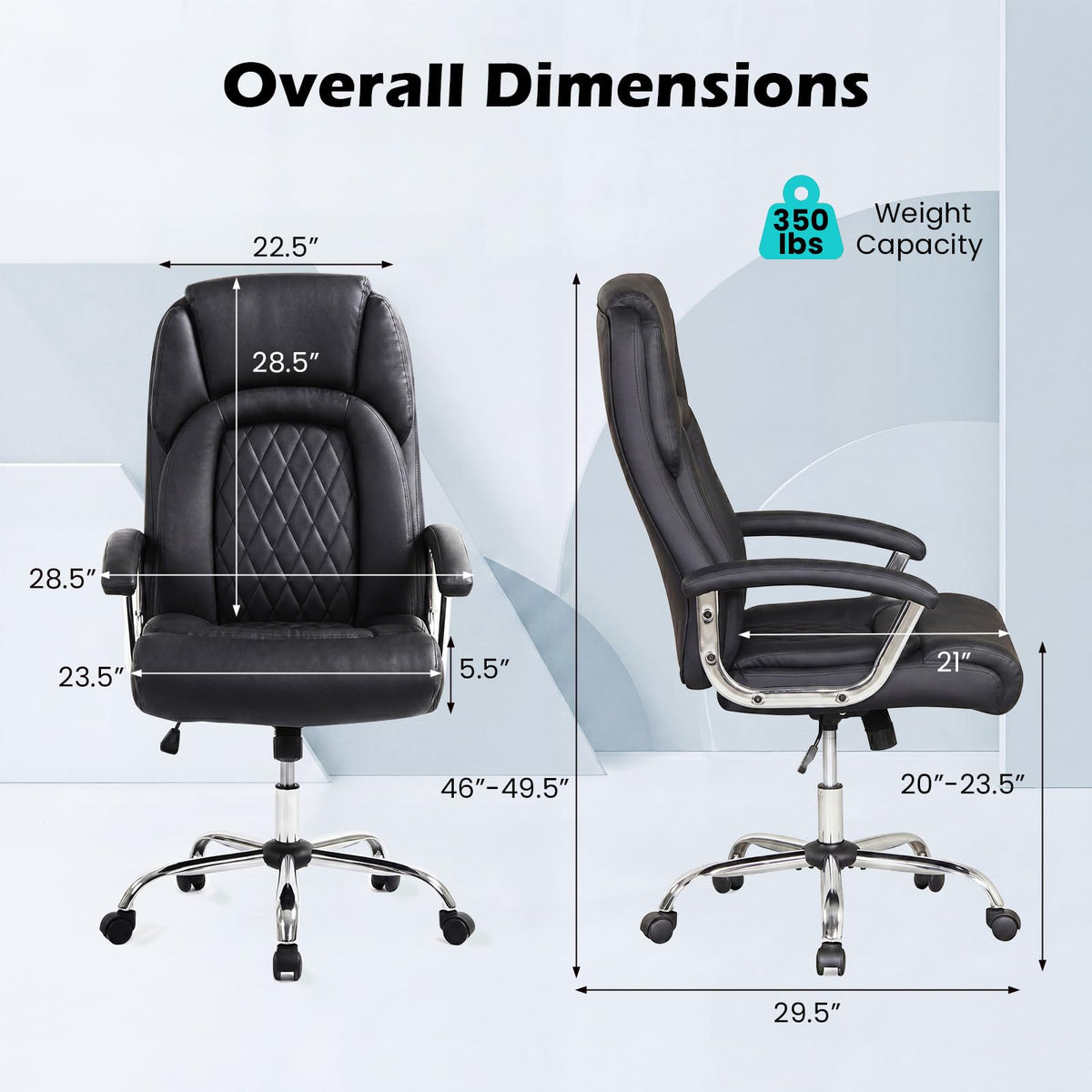 Goflame 500LBS Big and Tall Office Chair