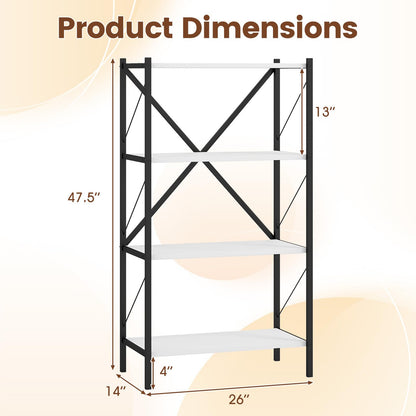 Goflame Modern Bookcase with Heavy-Duty Metal Frame (1/2)