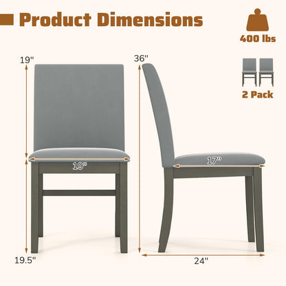Goflame Upholstered Dining Chairs Set for Restaurant