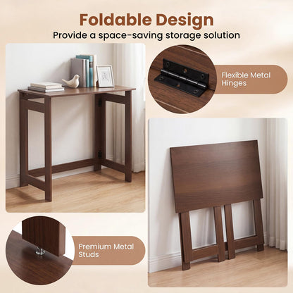 Goflame 32" Folding Console Table