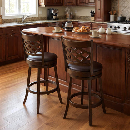 Goflame Swivel Bar Stools Set of 2/4 26"/31" Bar Height Chairs
