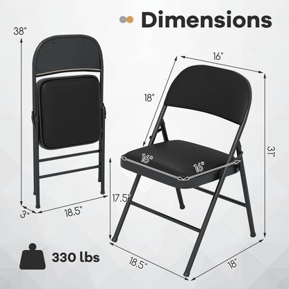 Goflame Portable Party Chairs with Metal Frame