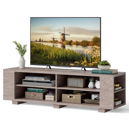 Goflame TV Stand Entertainment Center - Farmhouse Television Table up to 65 Inches TVs, 7 Colors