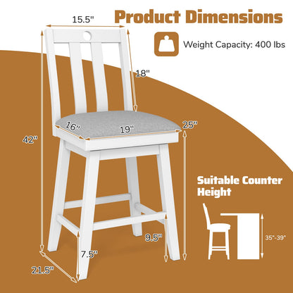 Goflame 25" Bar Stools Set of 2/4 Swivel Counter Height Bar Chairs