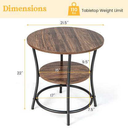 Goflame Round End Table Set