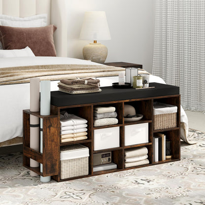 Goflame Shoe Storage Bench with Umbrella Stand