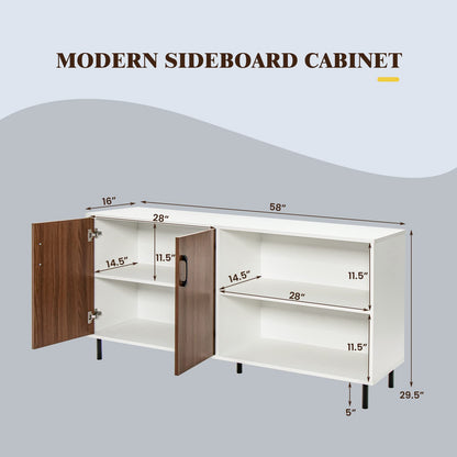 Goflame Buffet Sideboard, Modern Storage Cabinet