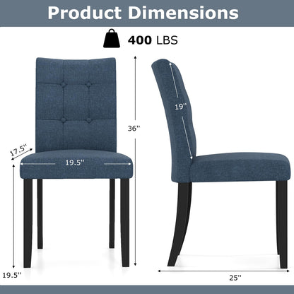 Goflame Upholstered Dining Chairs Set for Restaurant