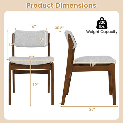 Goflame Modern Padded Dining Chairs with Rubber Wood Legs Set of 2/4