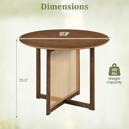 Goflame 37.5" Round Dining Table for Dinette Living Room