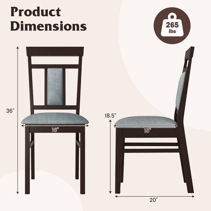 Goflame Wooden Dining Chairs Set for Dining Room Living Room